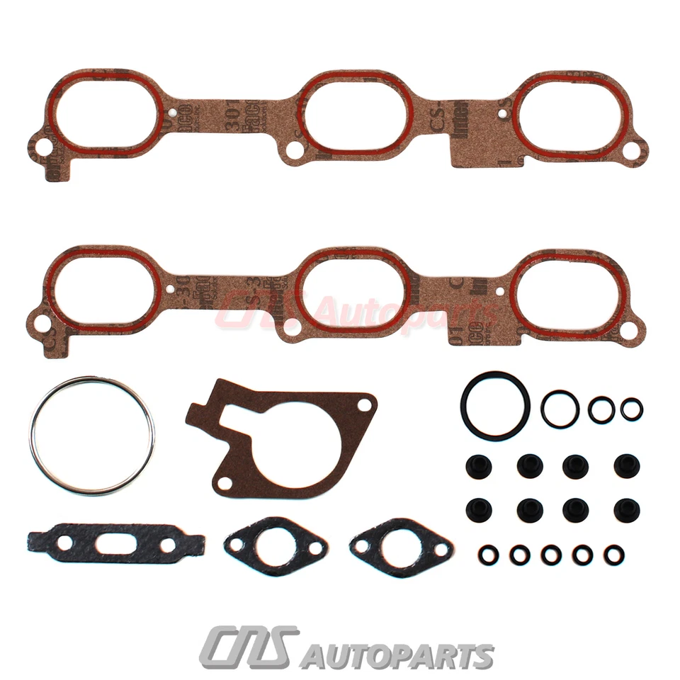Fits 96-05 Chevrolet Buick Pontiac 3.1L 3.4L Manifold Gaskets w/ seals VIN E J Foto 2 de 4