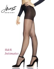 Hanes Perfect Tights With Sheer Lightweight Coverage, T004, Black, XSmall