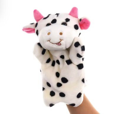 NEW Cute Cow Hand Puppet Plush for Pretend Play
