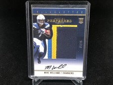 MIKE WILLIAMS 2017 PANINI PREFERRED SILHOUETTES 4 CLR PATCH AUTO RC #D 15/25