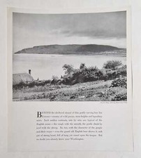 WORTHINGTON BREWERY Porlock Bay (Vintage Photo Advertising Page, 1937)