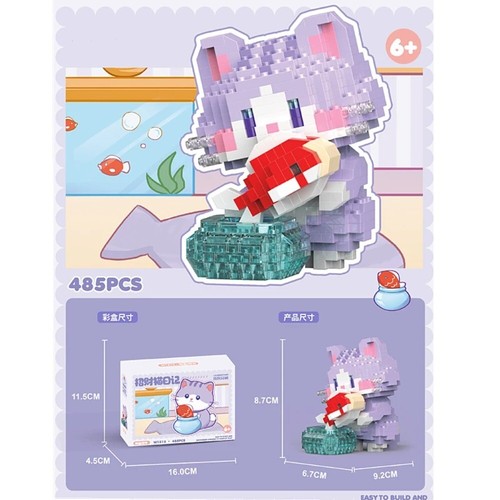 Stress Relief Game Blocks Lucky Cat Birthday Gift Blocks Toy - Picture 6 of 15