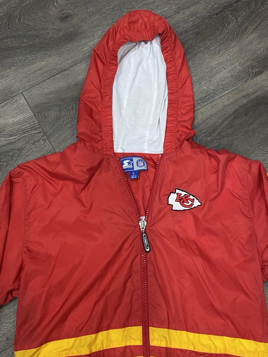 Vintage KC Chiefs Football NFL Youth Starter Windbreaker Jacket