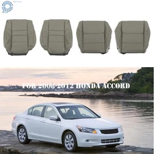For Honda Accord 2008-2012 Seat Cover Front Left&Right Bottom&Top Gray Leather
