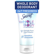 Secret Aluminum Free Deodorant Invisible Cream Unscented, 3.0 oz