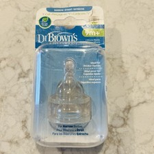 Dr. Brown's Natural Flow Standard Silicone Bottle Nipple, Y-Cut 9m , 2 Ct