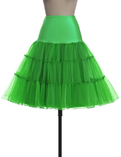 Unterrock Petticoat Hochzeitkleid Knielang Mehrfarbig Partykleid Vintage Voile - Bild 2 von 50