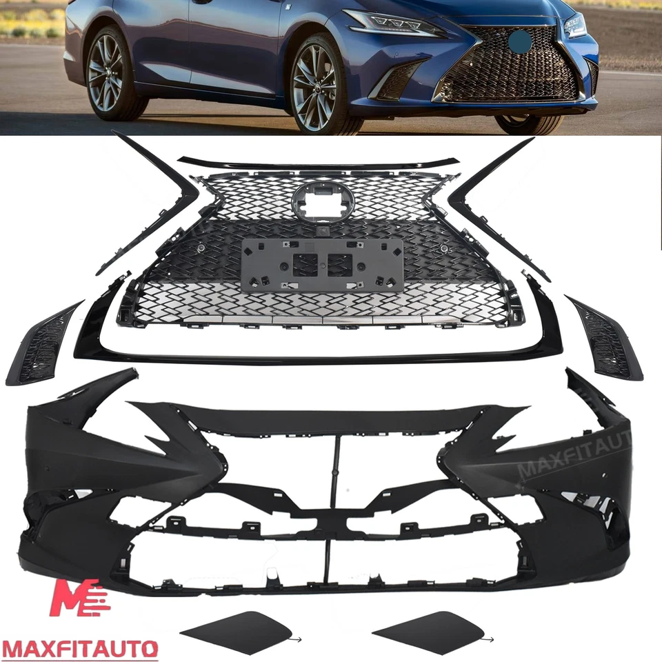 For Lexus ES350 ES300h 2019-2022 Front Bumper Cover Conversion Kit F-Sport Style Foto 2 de 4
