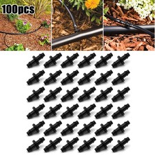 100tlg/Set Stachelverschraubungen schwarz Tropfbew&auml;sserungsschlauch Tropfleitun
