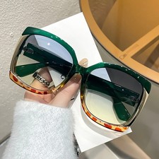 Oversized Square Sunglasses Gradient Lens Beach Travel Women's Style Glasses