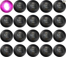 20pcs Purple 3/4" 12V Round LED Side Marker Clearance Color: 20Purple Smoked