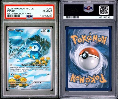 2025 Pokemon Fatal Flames Plinfa PSA 10 Gem Mint #98 German