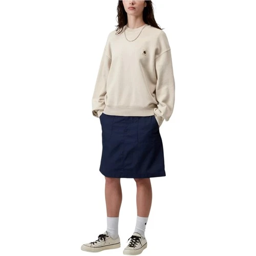 Carhartt Womens Sweatshirts WIP Nelson Jumper Crew Neck Drop Shoulders Knitted