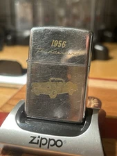 1991 Zippo With 1956 Thunderbird Etch- No Insert