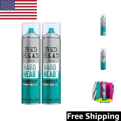 Bed Head Hard Head Hair Spray - Extra Strong Hold for All Hair Types, 2 Pack