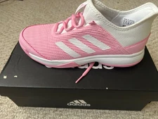 Brand new Adidas adizero Club K Pink/White tennis shoe  Jr 6.0