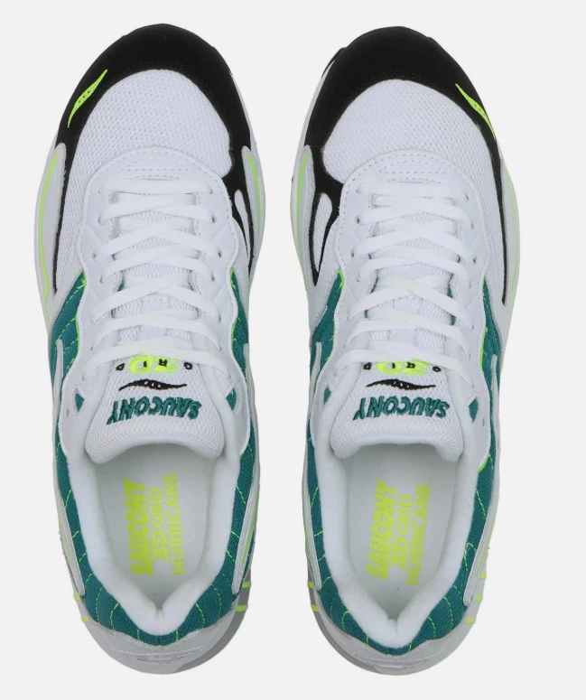 Zapatillas Saucony para hombre 8,5 M (mujer 10) 3D Grid™ Hurricane en blanco/verde Foto 4 de 4