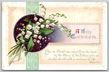 1913 Vintage Easter Postcard with Lily of the Valley Art by Clapsaddle A306