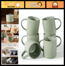 16 oz Coffee Mug Set for 6 - Star Ceramic Dri...