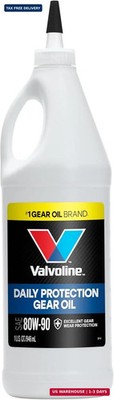 Gear Oil 80W-90 Heavy Duty Gear Lubricant 1 Quart High Load Protection