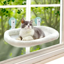 Cat Window Perch, Cordless Cat Hammock for Window with 4 Strong Suction Cups,...