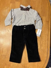 NWT Carter’s Baby Boys 3-Piece Bow Tie Outfit - Size 6 Months 