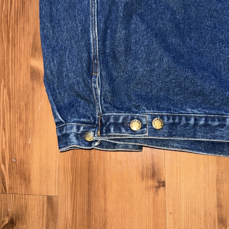 Jaqueta jeans vintage Highlander só pode haver um tamanho XXL bordada anos 90 - Imagem 3 de 4