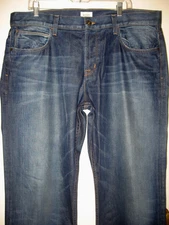 HUDSON BLAKE SLIM STRAIGHT LEG JEANS BUTTON FLY MENS SZ 38 X 29" COLOR POETRY EU