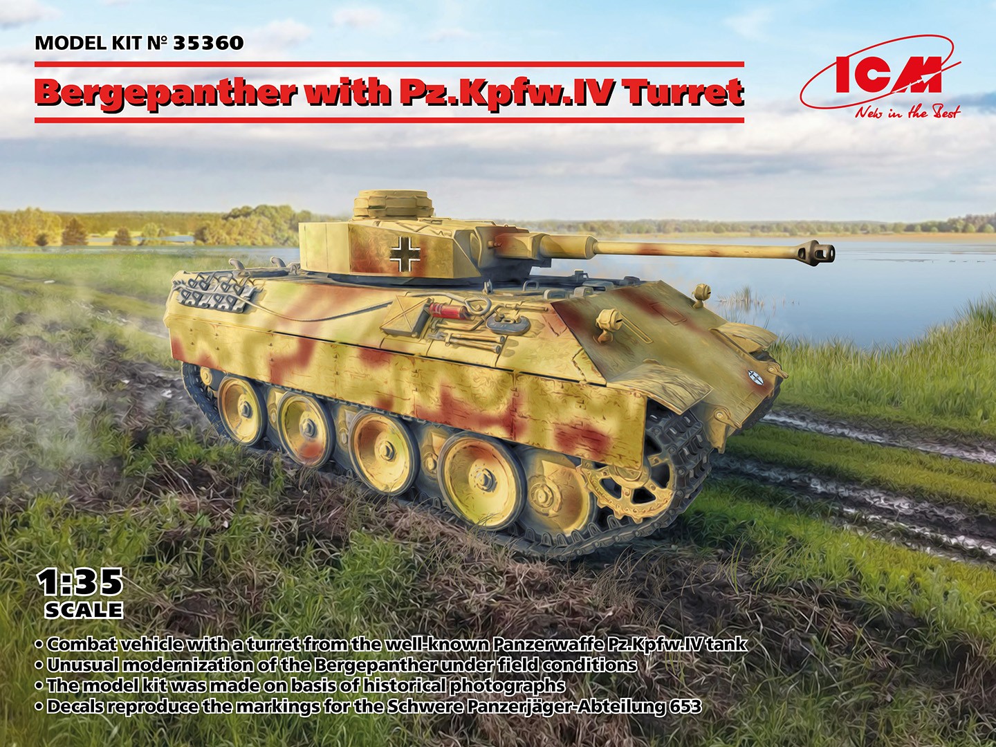 ICM35360 - ICM 1:35 - Bergepanther with Pz.Kpfw.IV Turret