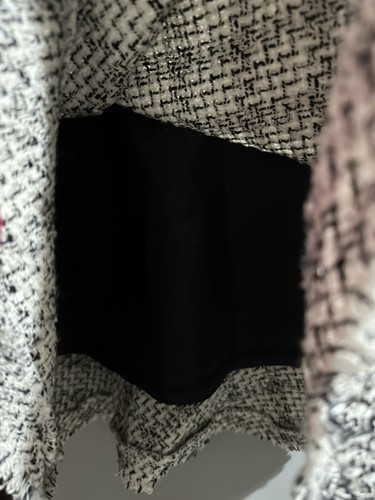 M&S Tweed Skirt Below Knee Midi Grey Acrylic Skirt Work Office Classic Wool 14 - Picture 12 of 12
