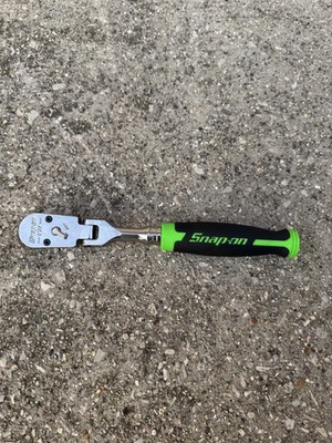 New Snap-On GREEN 3/8'' Drive 100 Tooth Flex Ratchet FHF100 EXCELLENT