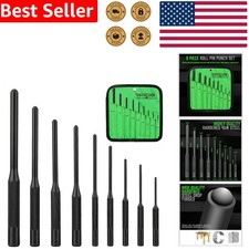 9-Pc Roll Pin Punch Tool Set Precision Removal Repair Watch Jewelry Gunsmithing