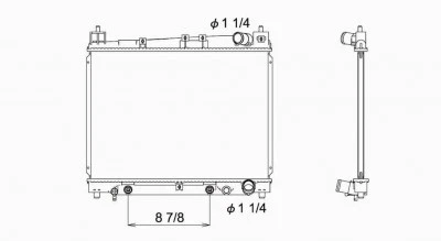 Radiador para 00-05 Toyota Echo/04-06 Scion XA/XB fila única 16400-21080 Foto 2 de 4