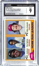 1981 Jackson/Oglivie/Schmidt Topps '80 Home Run Leaders #2 CGC Mint 9
