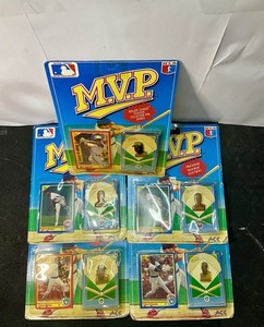 1990 MLB (5) "Major League Players Collector Pins" - Hanger board - Sealed - Exc