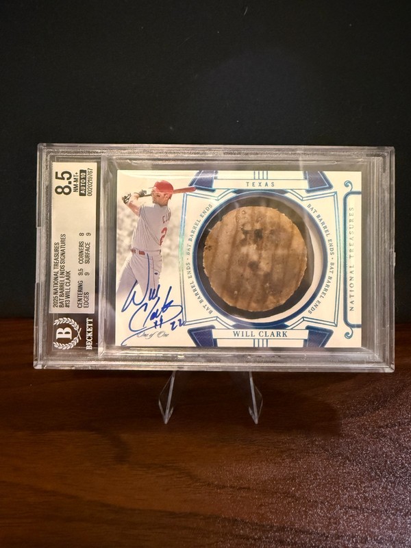 2025 Panini National Treasures - Will Clark Bat Barrel End Autograph 1/1 BGS 8.5