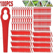 Lame per Tagliaerba 100 Pezzi Lame Di Ricambio in Plastica Rosso Lame Tosaerba