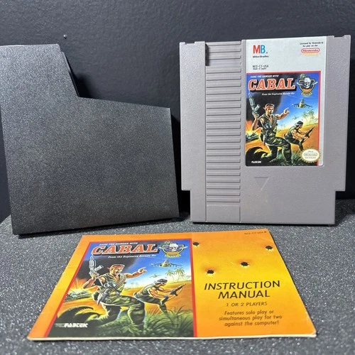 Cabal Nintendo NES Authentic Cartridge, Manual, Sleeve