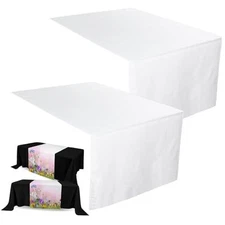  Pcs Sublimation Table Runners Blanks Polyester White Table 24 x 72 Inch 2