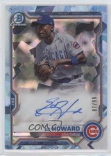 2021 Bowman Sapphire Chrome Prospects Aqua Refractor 87/99 Ed Howard Auto 9hx