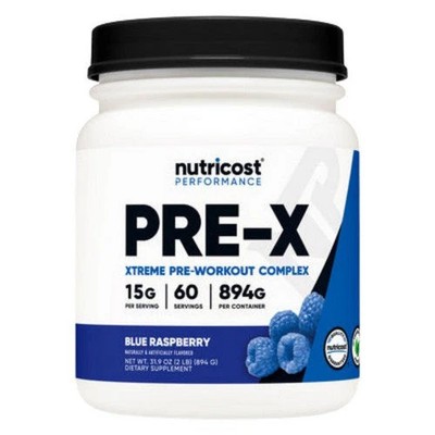 Pre-X Blue Raspberry 60 Servings  by Nutricost
