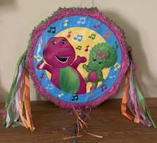 De Colección GRANDE 18.5" Barney & Baby Bop Piñata Cumpleaños Fiesta Decoración Juego Usado Reutilizable