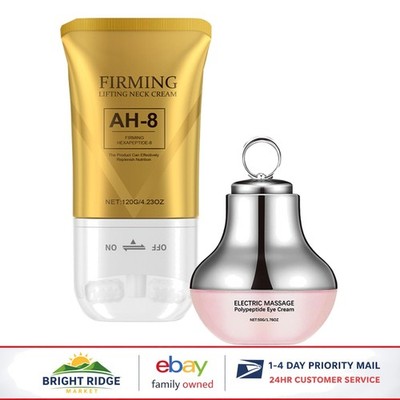 Firming Neck and Eye Cream Bundle with Dual-Ball Roller for Deep Absorption