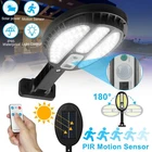 LED Solar Street Light Motion Sensor Remote Control Wall Outdoor Lamp Waterproof