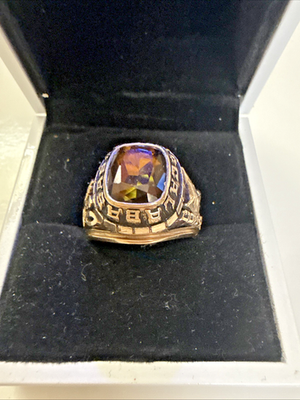 10K GOLD Class Ring 15.7g. Jostens VINTAGE 1980 CALABASAS HIGH sz