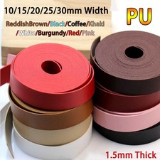 PU Faux Leather Strap Ribbon Double Sided Strong Trimming 10/15/20/25/30mm Width
