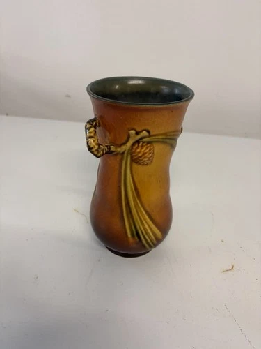 Roseville Pinecone Brown Vase 8LLI-7    7”