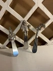 Wallace Silver Sterling Stainless Steel Butter Spreader - Set of 3 - Christmas