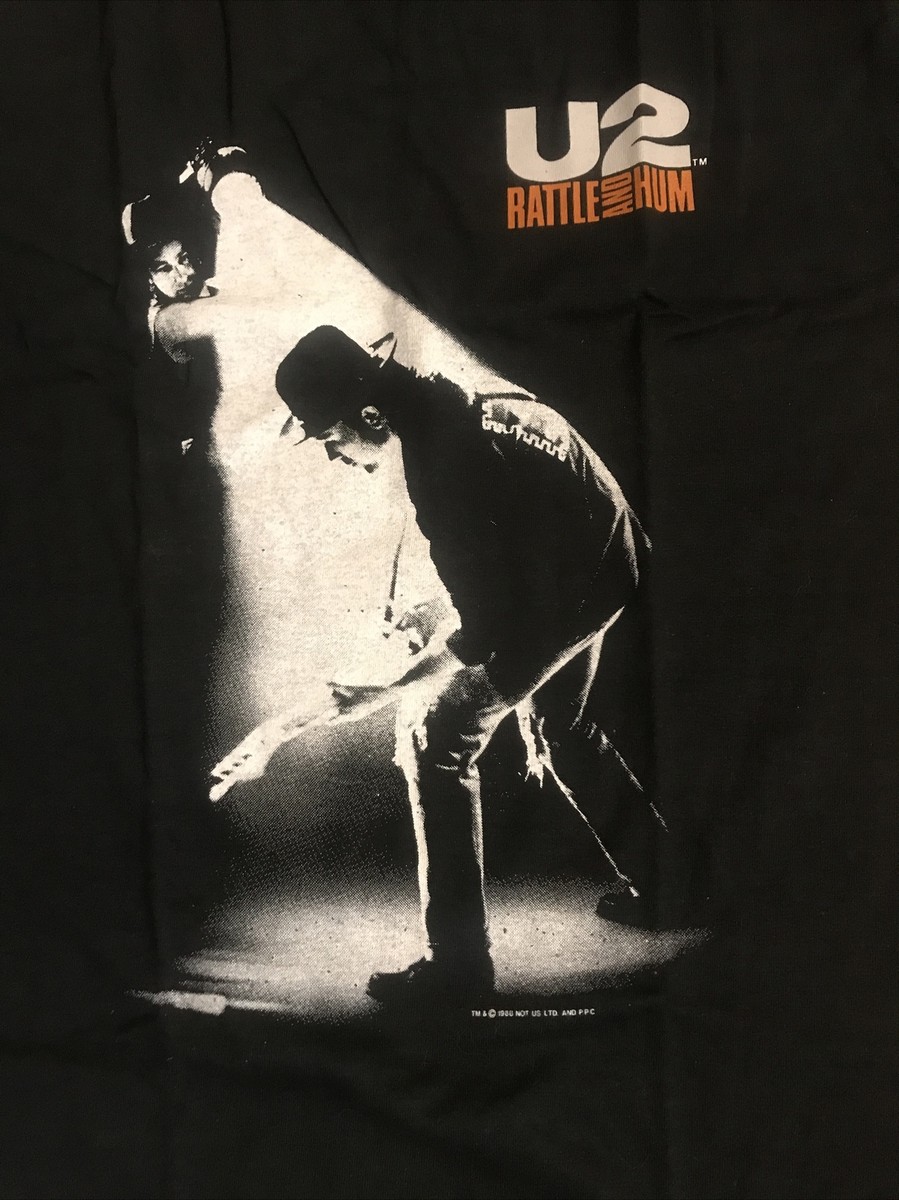 Vintage 80's 1988 U2 Rattle And Hum Tour T-Shirts Single Stitch