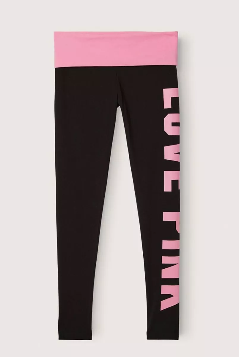 Cotton Mid-Rise Foldover Leggings